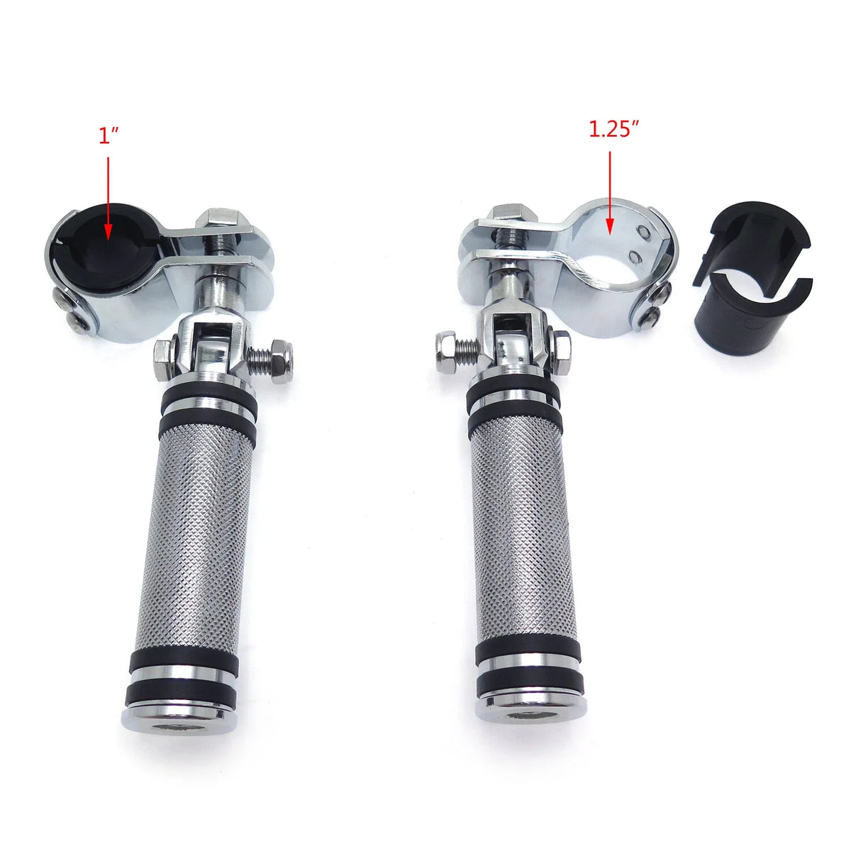 1" 1 1/4" Chrome Foot Peg Clamp for Yamaha XV250 XV400 XV535 Footrest