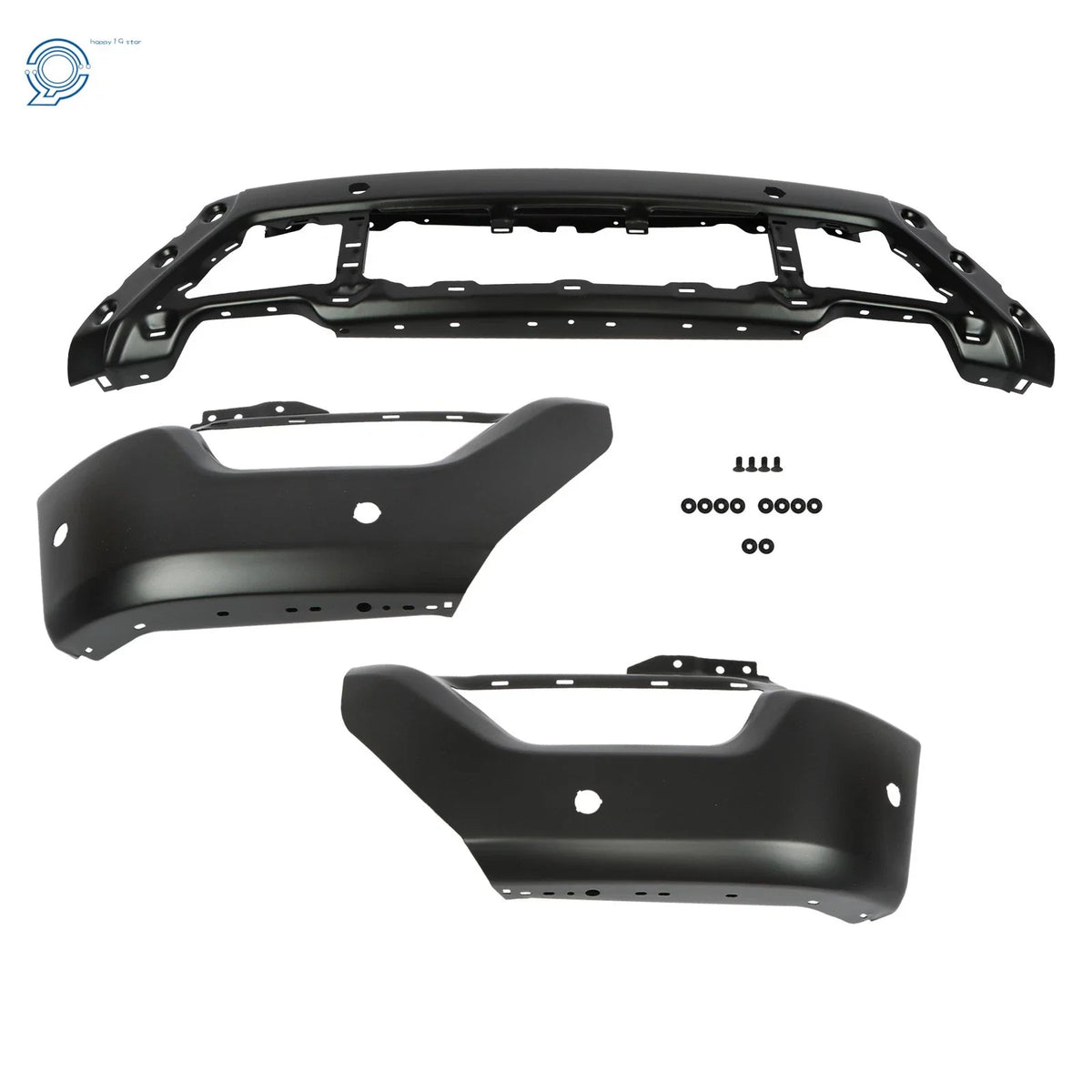 Front Bumper Face Bar for Ford F-150 (2021–2023) W/ 6 Sensor Holes Black