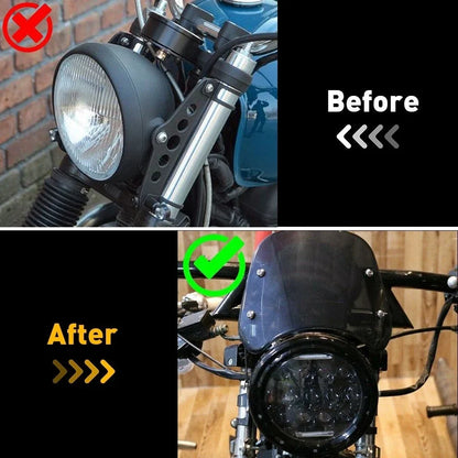 Universal Motorcycle 5-7" Smoke Headlight Windscreen