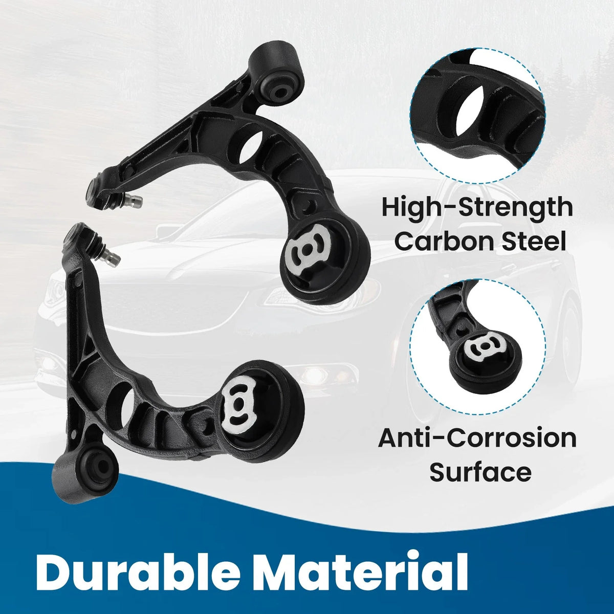 2X Front Control Arms w/Ball Joints for Dodge Dart (2013-2016)