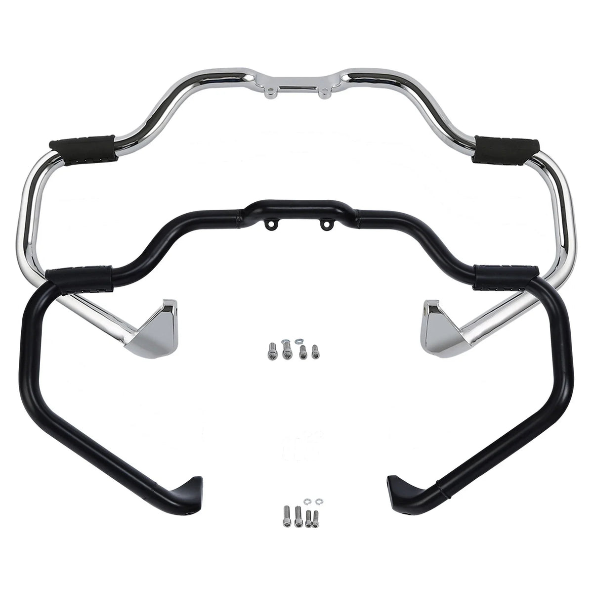 Crash Bar Engine Guard in Chrome/Black for Indian Chieftain 2014-2025