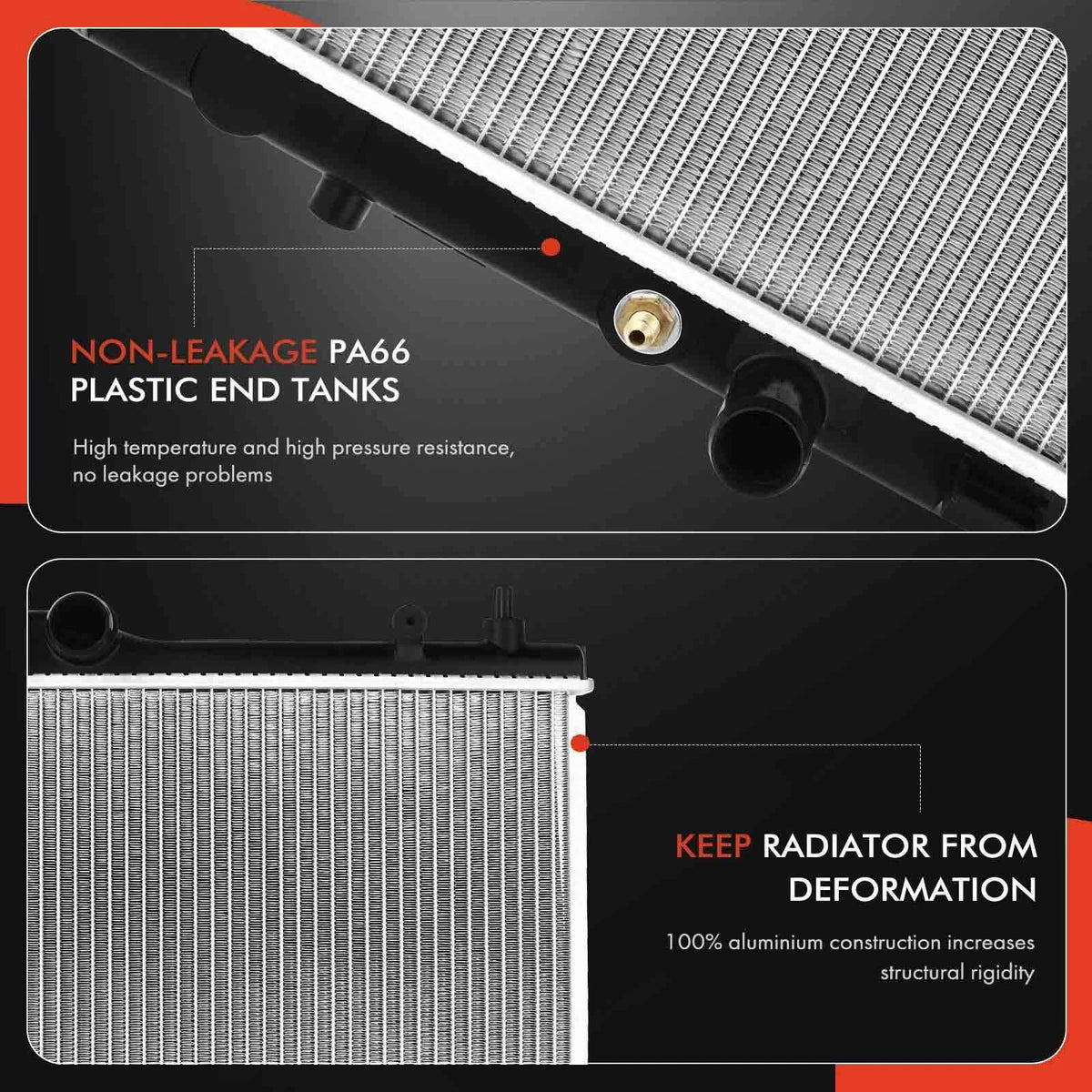 Integrated Oil Cooler Radiator for 2007-2012 Nissan Versa