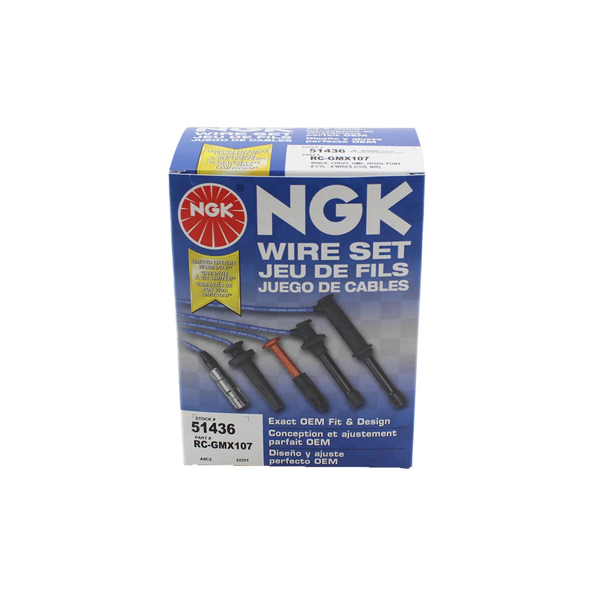 NGK 51436 Spark Plug Wire Set for Toyota Hilux N70