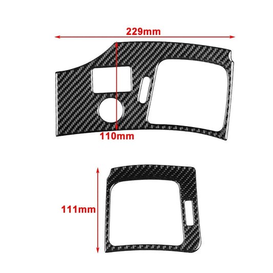 Interior Side Air Vent Cover Trim for Cadillac CTS (2008–2013) RHD Carbon Fiber Red