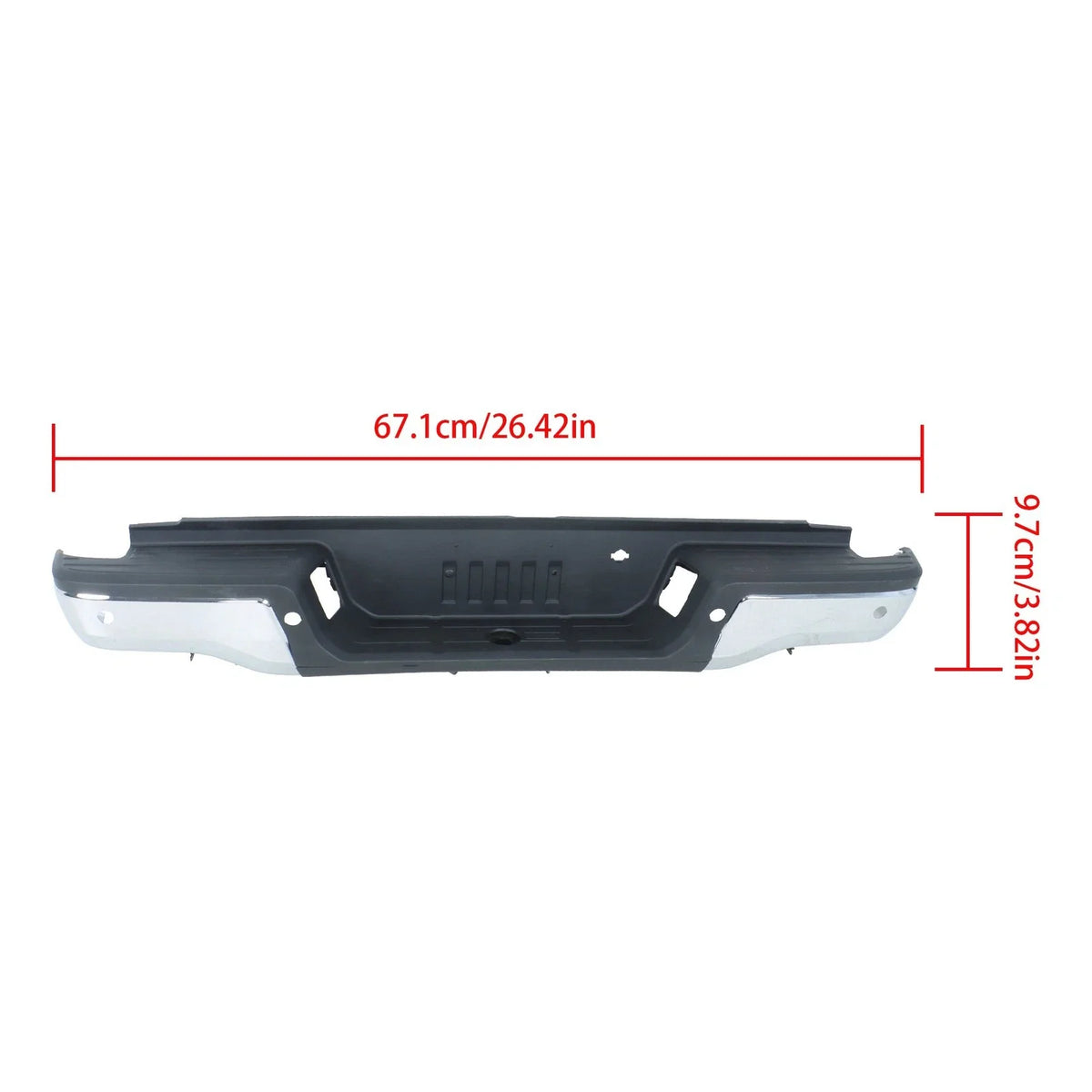 Chrome Rear Step Bumper Assembly with Park Aid for Ford Ranger (2019–2023)