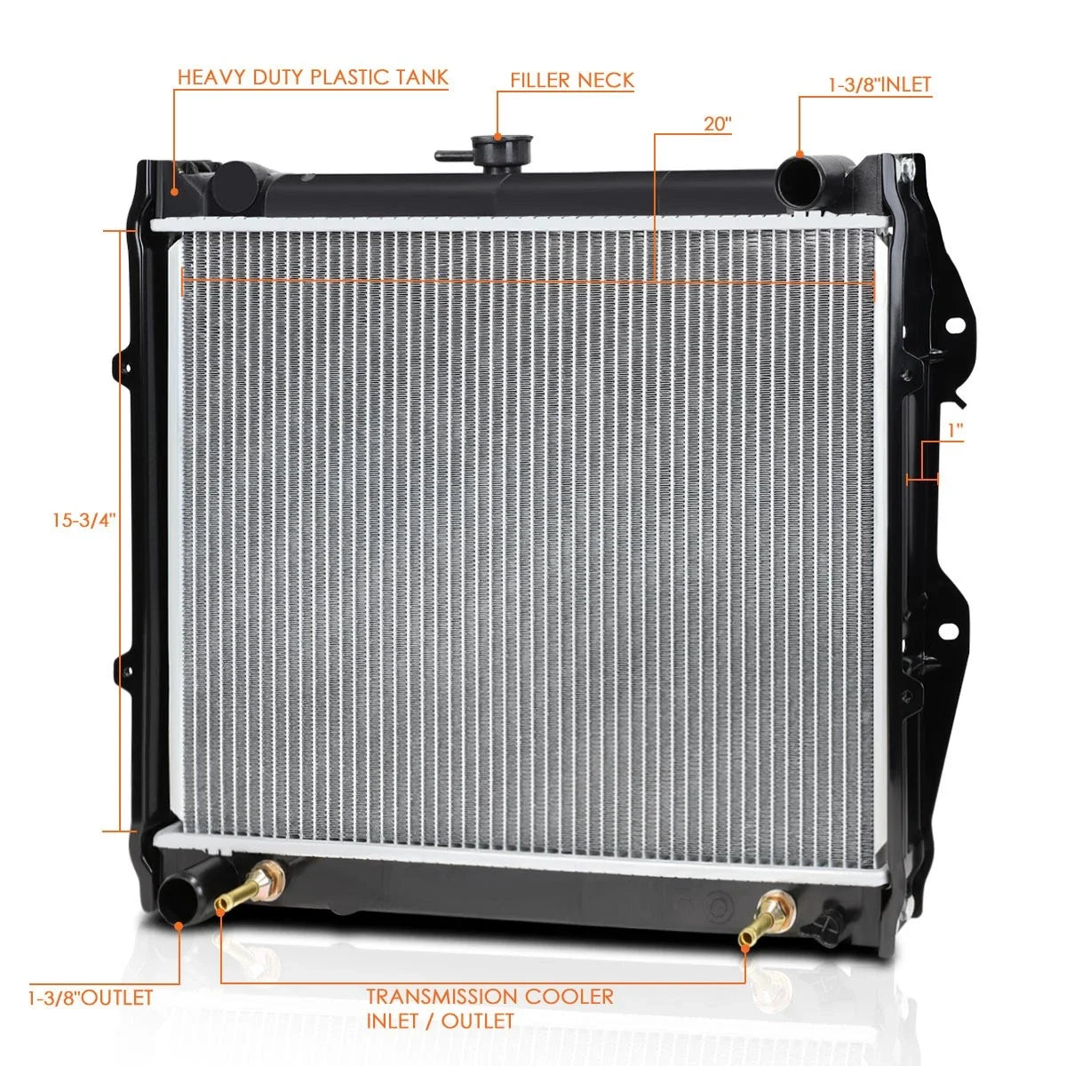 Aluminum Core Radiator for Toyota 4Runner/Pickup 1984–1995 DPI-945