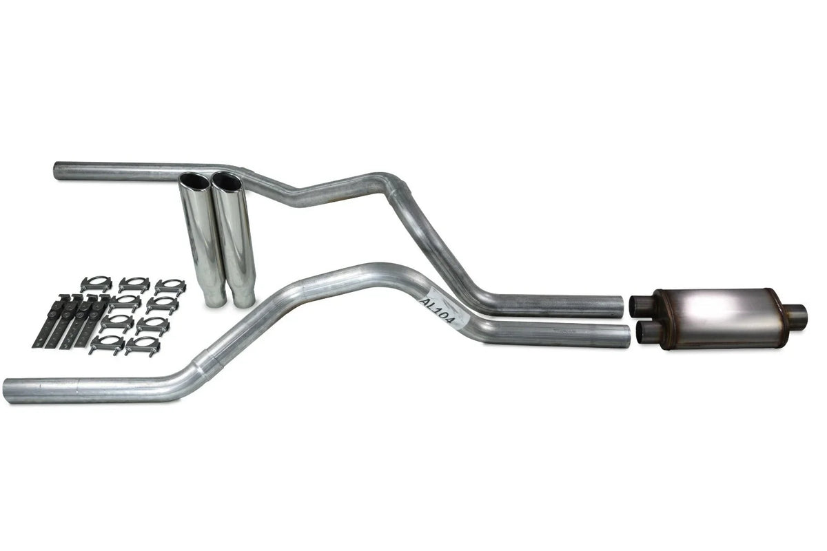 Dual Exhaust Kit for Ford F-150 (1998–2003) Stainless Muffler Tips