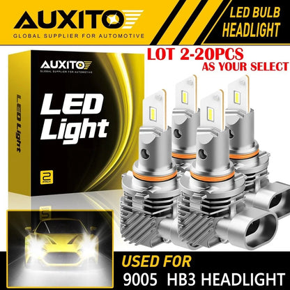 9005 HB3 LED Headlight Bulbs 6000K by AUXITO - Set of 2 for High/Low Beam