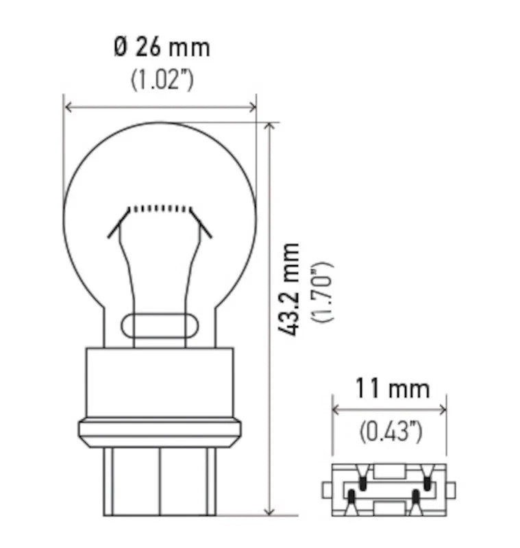 Hella 3157NA Multi-Purpose Light Bulb for Various Vehicles