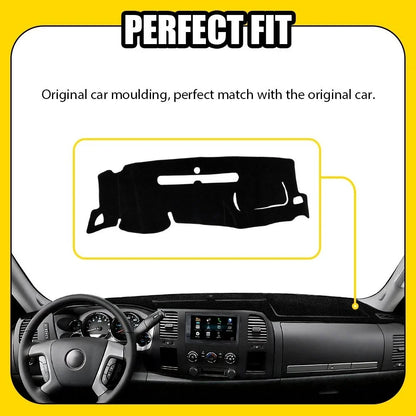 Mat Cover for Dashboard - Black for 2007-2013 Chevy Silverado/GMC Sierra