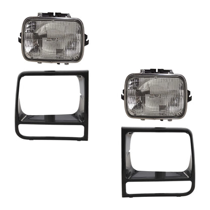 Headlight Set for Jeep Cherokee (1998–2001) - Driver & Passenger Side