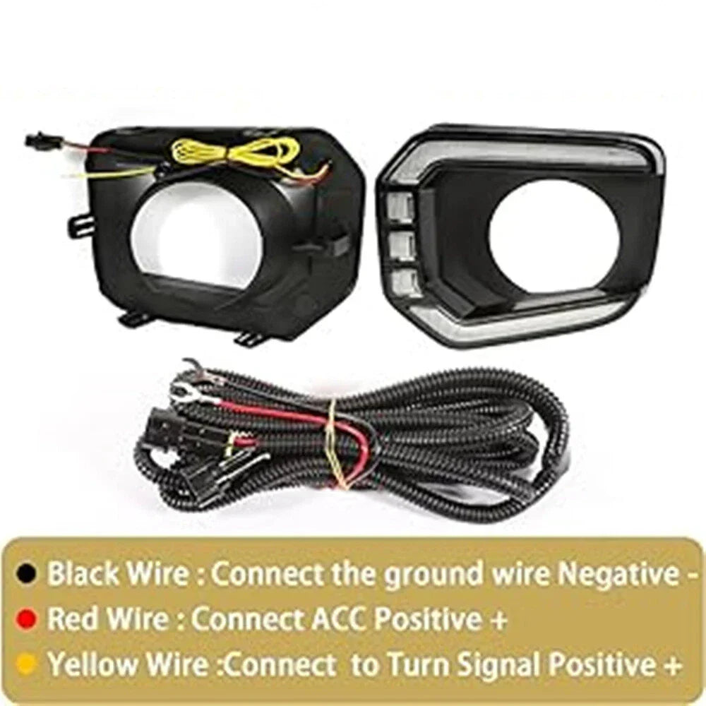 Fog Light Bezel with LED DRL and Turn Signal for Tacoma 2016-2023