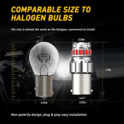 2 Pack LED 1156 Brake Light Bulbs for AUXITO - CANBUS Compatible