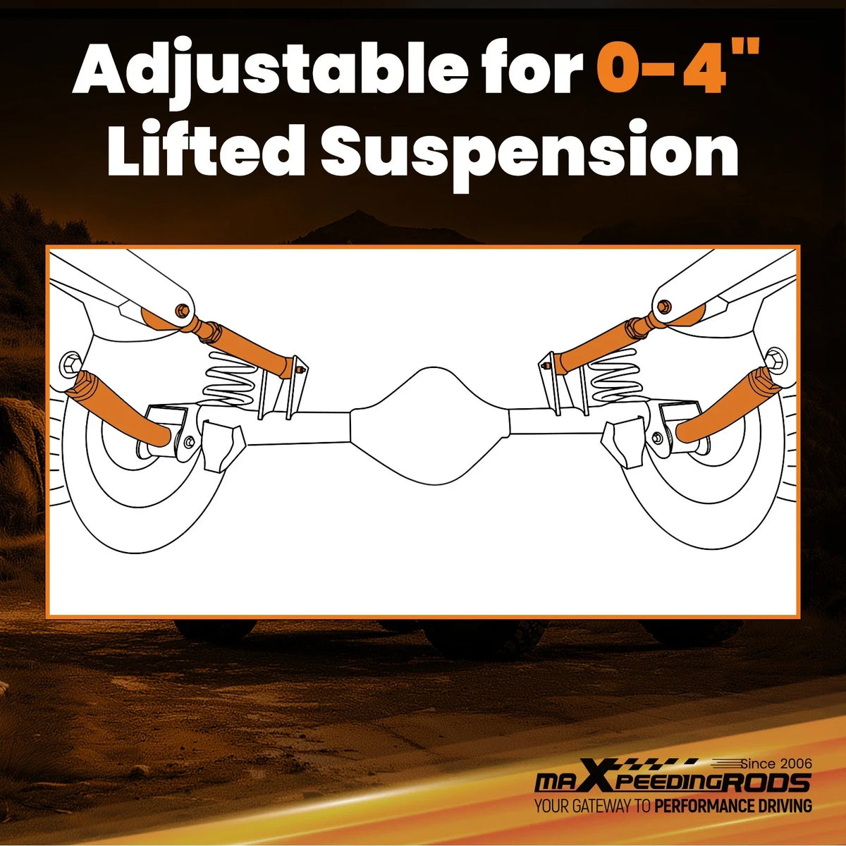 0-4" Lift Adjustable Control Arm for Jeep TJ Wrangler, ZJ Grand Cherokee