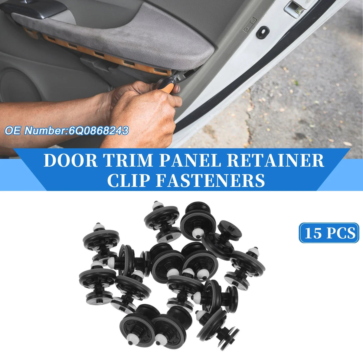 15 Pcs Door Panel Trim Retainer Clip for Audi TT Quattro (2008–2015)