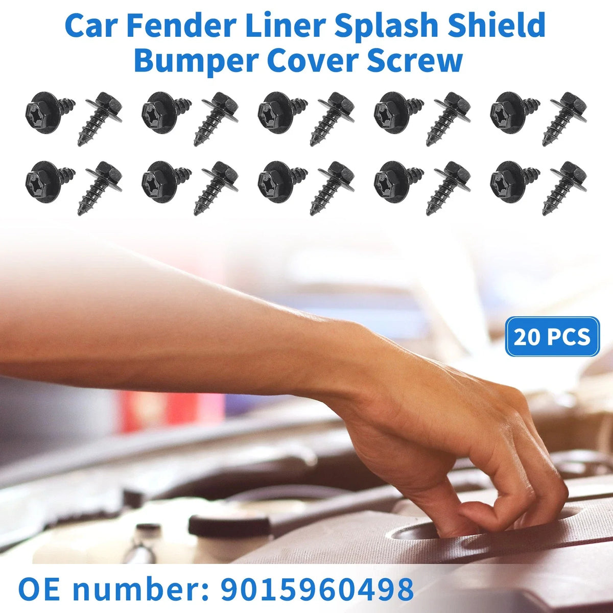 20 Pcs Fender Liner Splash Shield Bumper Cover Screw for Scion XD (2008–2014)