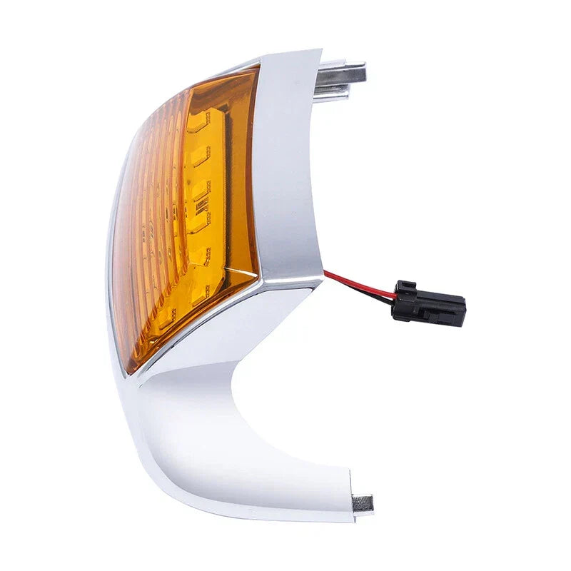 Chrome Orange Front Fender Tip Light for Harley (1980-2013) FLHT FLT FLHS FLHR
