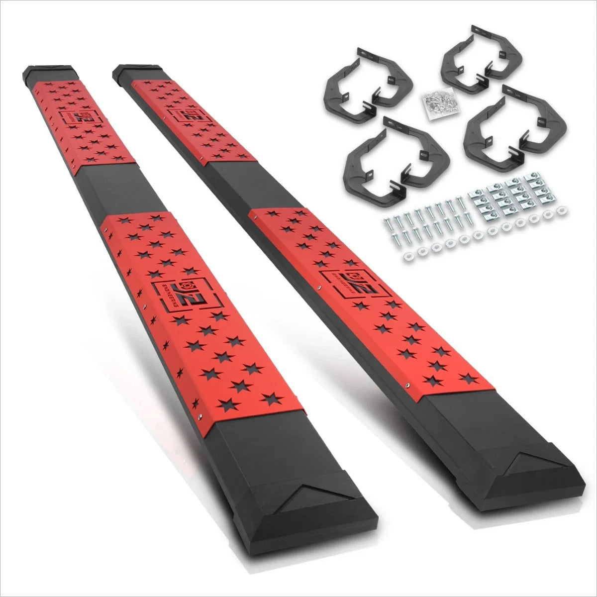 Set of 2 J2 Powdercoated 6" Side Step Running Boards for Silverado/Sierra (2007–2019)