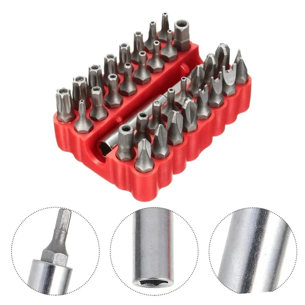 33 PC Security Bit Set with Magnetic Holder, Tamper Resistant