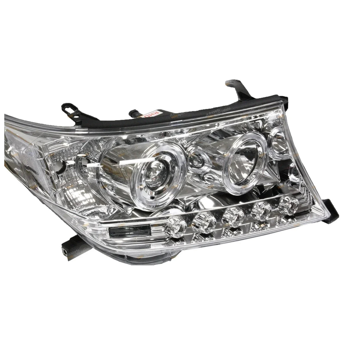 Projector LED Chrome Headlights with Angel-eye for Landcruiser 200 (07-15)
