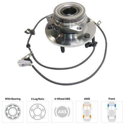 Wheel Hubs for Dodge Ram 1500 (1997–1999) Front Left/Right 4WD ABS