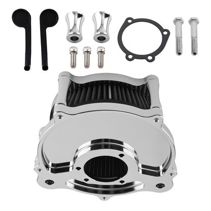 Air Cleaner Filter Intake Kit Chrome for 2000-2007 Harley Touring Models