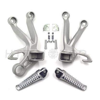 Foot Rest Pegs Brackets for Suzuki GSX-R 1000 (2003–2004) Rear Matte Silver