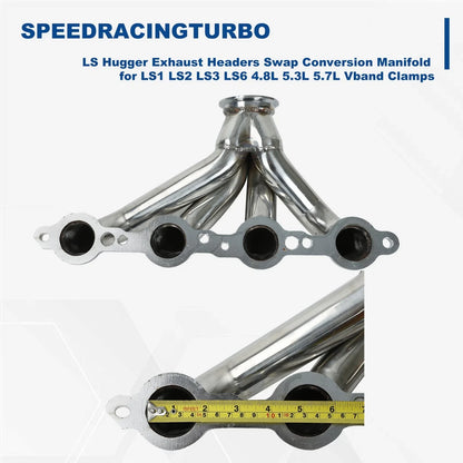 LS1 LS2 LS3 LS6 Exhaust Headers Hugger for 4.8L 5.3L 5.7L (2000–2015)