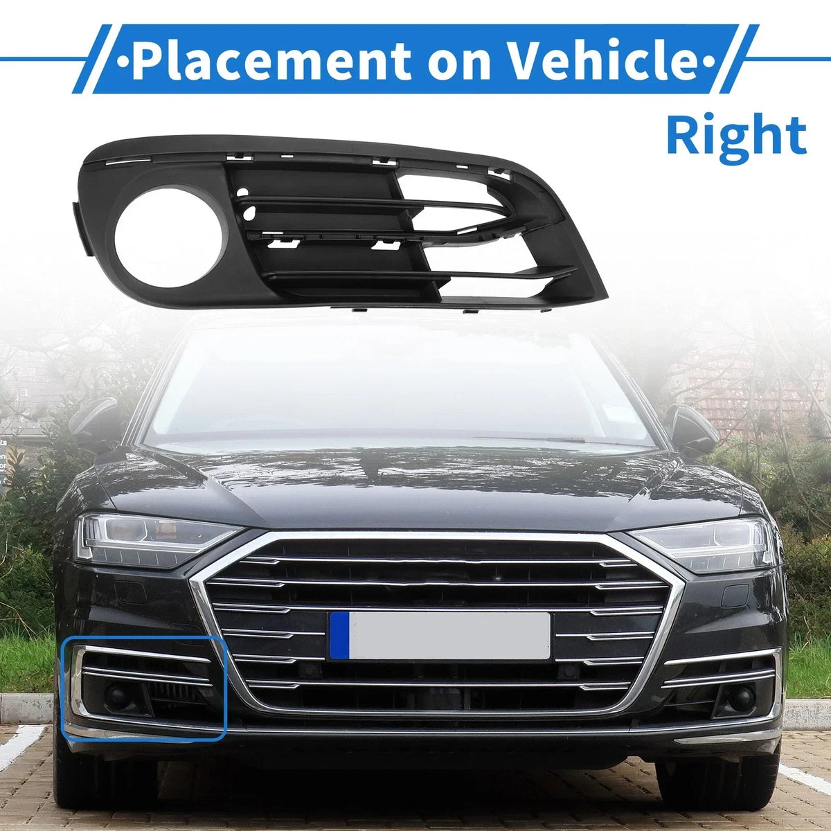 Front Right Fog Light Grill for 5 Series BMW (2014-2016)