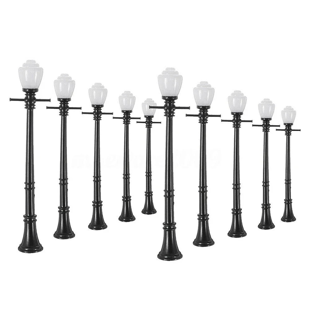 10 PCS LCX04 Lamp Post Lights for Model Railway (12V)