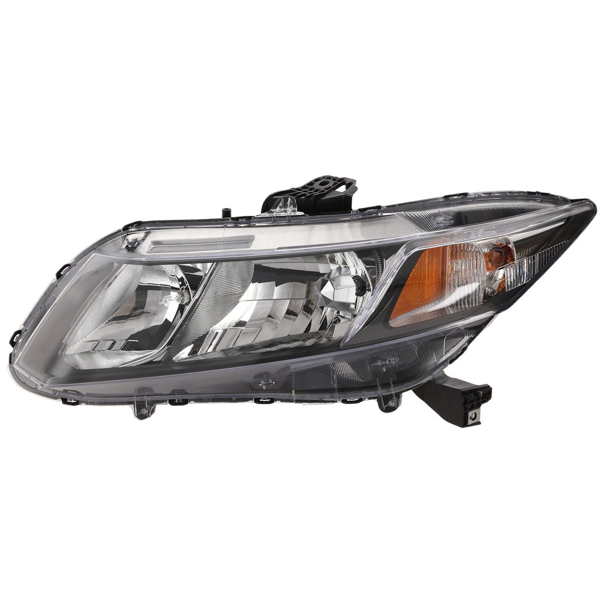 Driver Side Headlight for Honda Civic (2013–2015) Halogen w/ Bulb CAPA