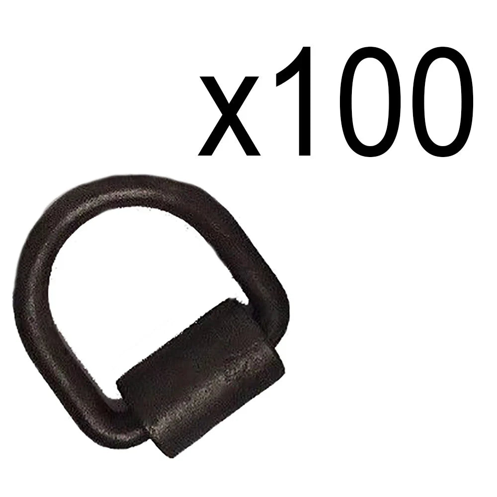 Weld-on 1/2" D Rings for Flatbed Truck Trailer (100)