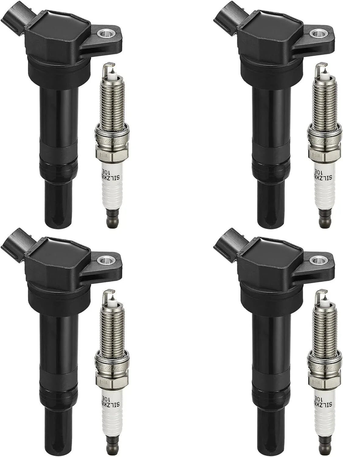 4 Pack Ignition Coil and Spark Plug for Hyundai Kia (2013–2023)