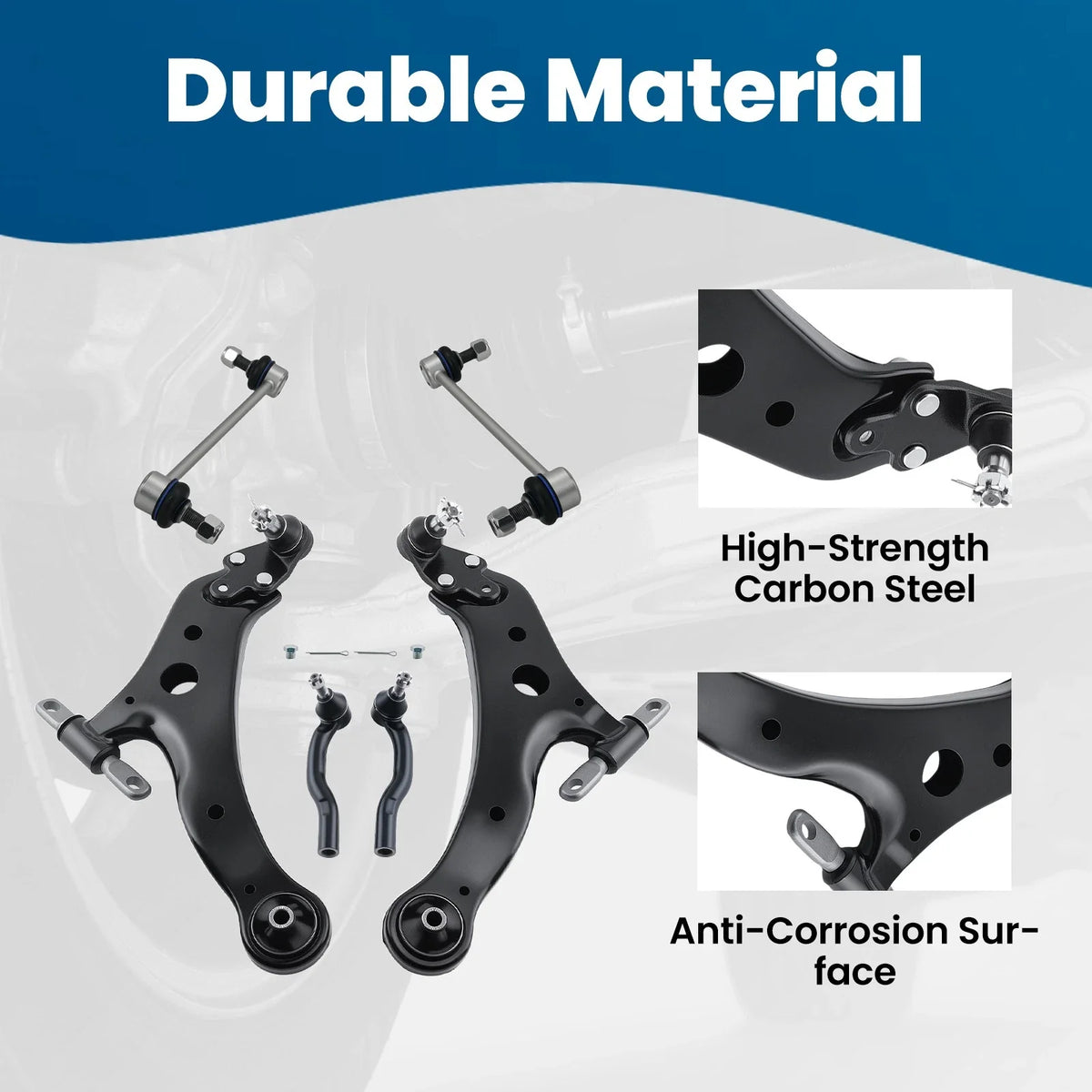 8pc Front Suspension Kit for Lower Control Arms - Avalon 2005-2012
