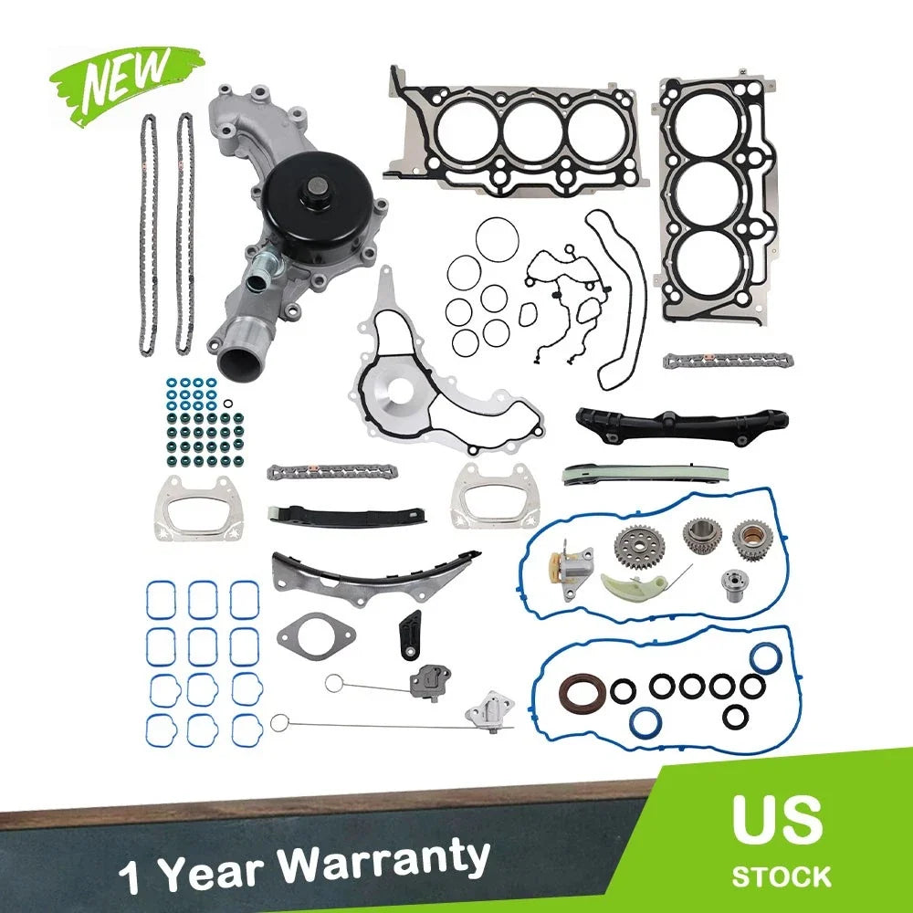 Head Gasket Set with Timing Chain Kit & Water Pump for Dodge Durango (2011–2015)