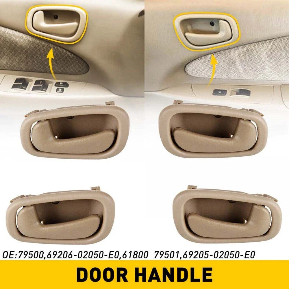 4X Beige Inner Door Handles for Front & Rear - Corolla 1998-2002