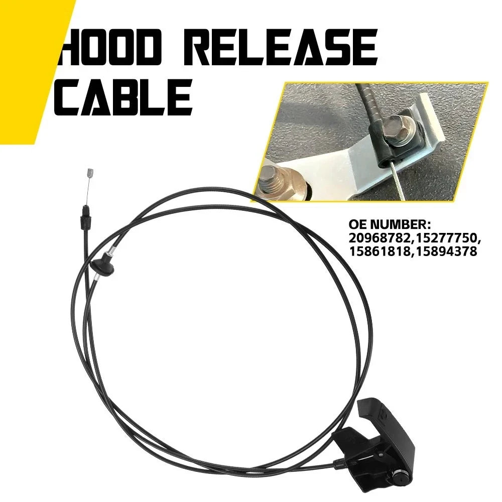 Hood Latch Release Cable w/ Handle for Chevy Silverado GMC Sierra (2007–2014)
