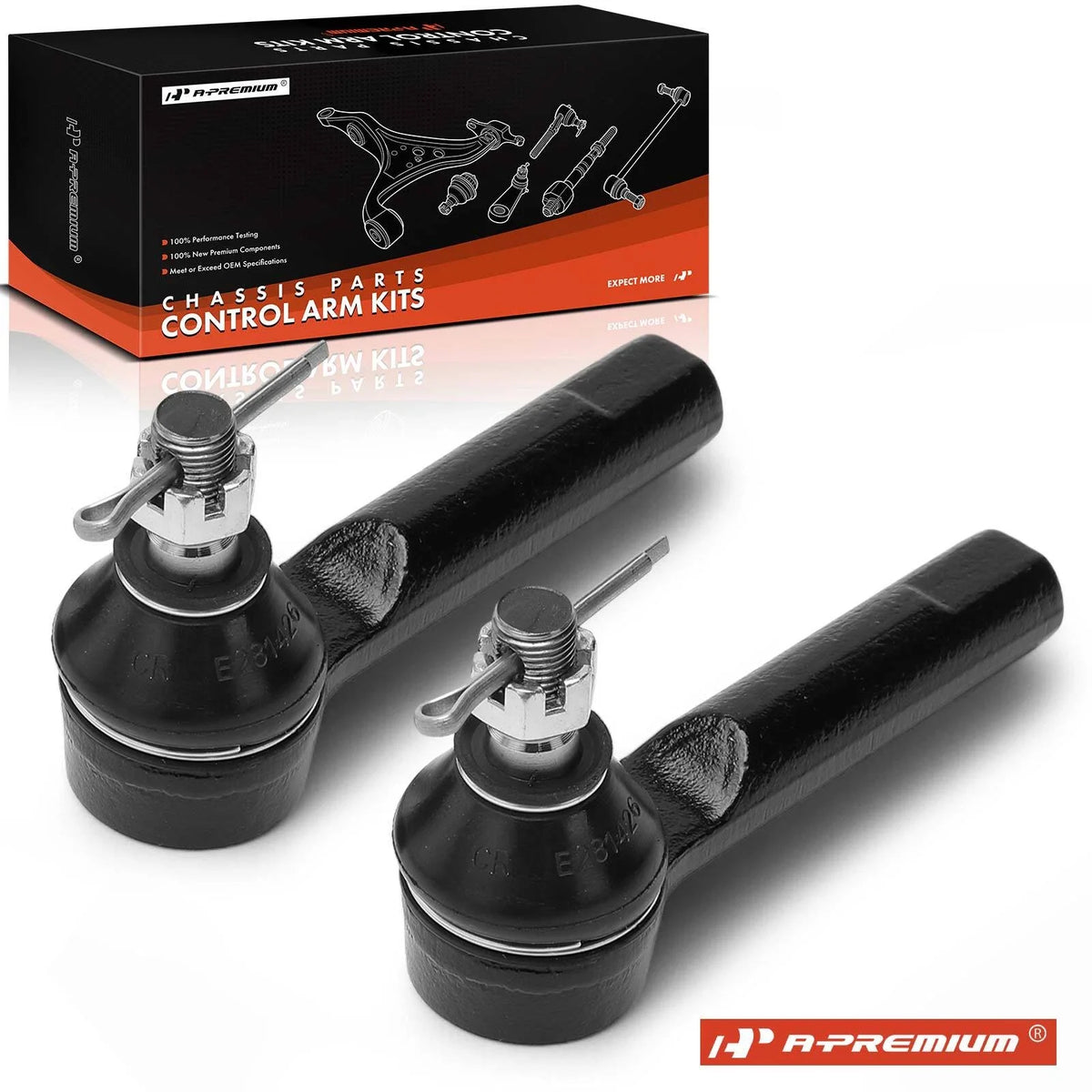 2X Front Outer Steering Tie Rod End for Nissan Altima (1993–1996)