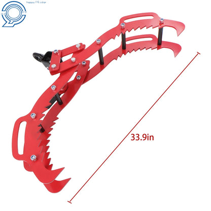 32" Log Lifting Tongs - Heavy Duty 4 Claw Grapple Hook for Tractor