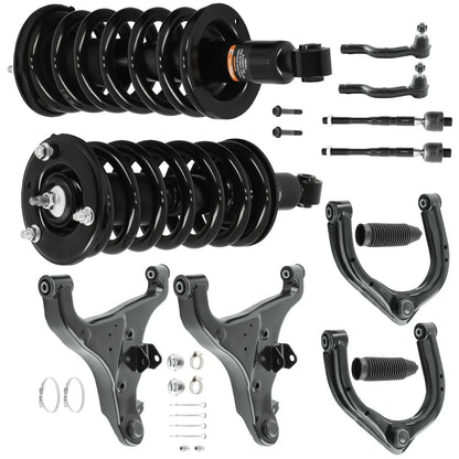 Set of 2 Front Struts with Control Arm Tie Rod for 2004-2015 Nissan Titan