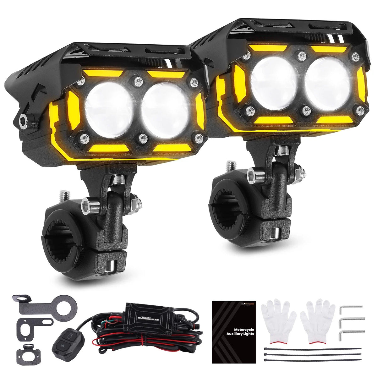 80W LED Fog Lights for Motorcycle ATV UTV SUV (Universal)