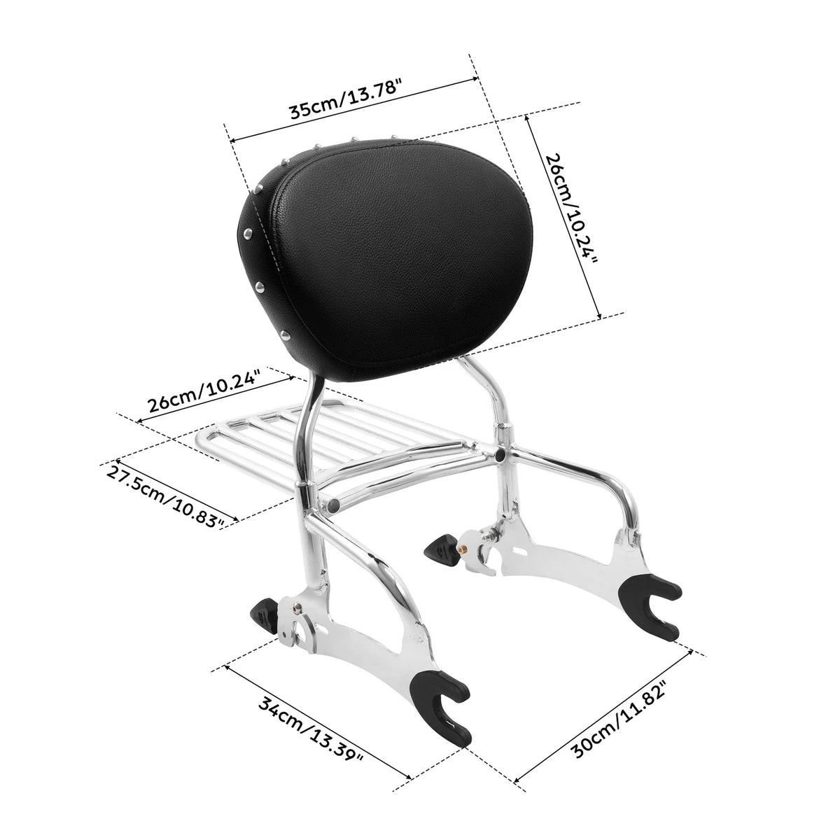 12" Backrest Sissy Bar & Quick Release Spools for Indian Chieftain (2014–2022)
