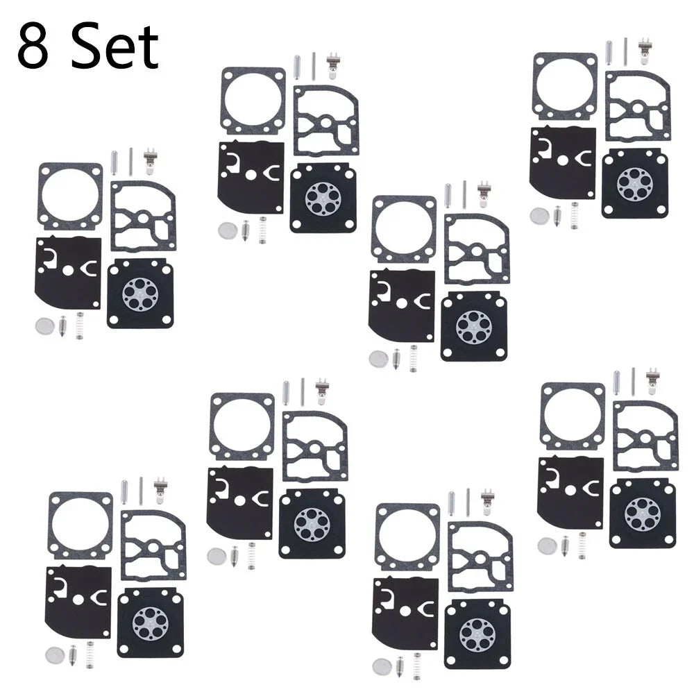 Set of 8 Carburetor Gasket Kits for ZAMA RB-129 C1M-W26A C1M-W26B C1M-W26C