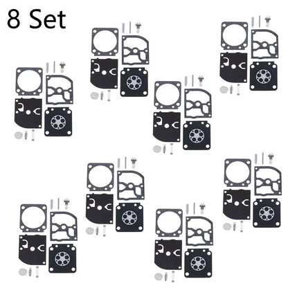Set of 8 Carburetor Gasket Kits for ZAMA RB-129 C1M-W26A C1M-W26B C1M-W26C