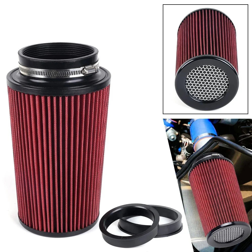 3" 3.5" 4" Cold Air Intake Filter for Universal (Fits Most Models) RED