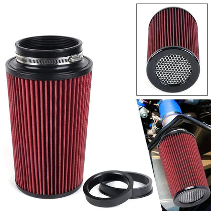 3" 3.5" 4" Cold Air Intake Filter for Universal (Fits Most Models) RED