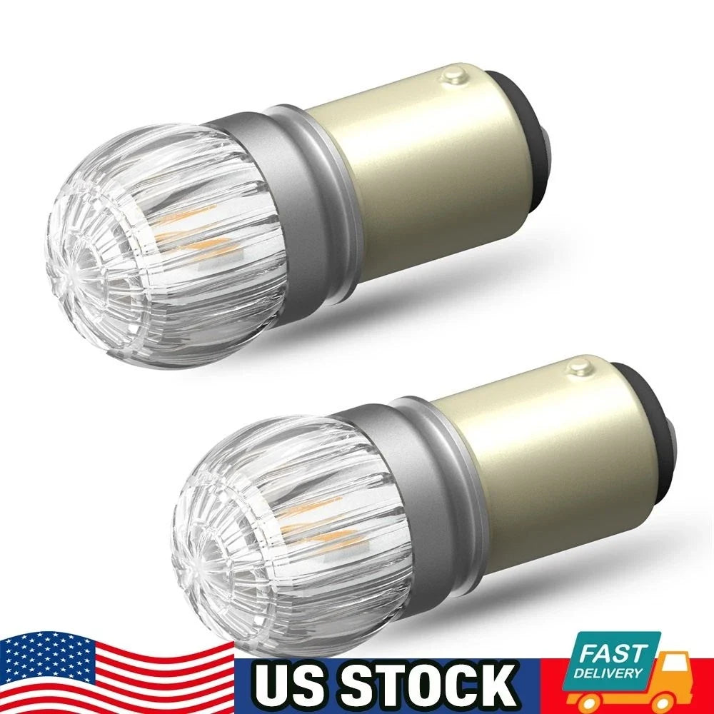 Front Turn Signal Light Bulbs 2X Amber 1157 2357 LED