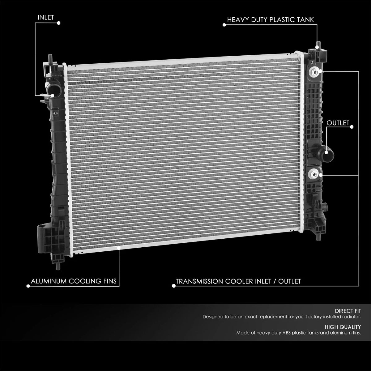 Cooling Radiator for Buick Encore Chevrolet Trax 1.4L (2016–2022) 13840