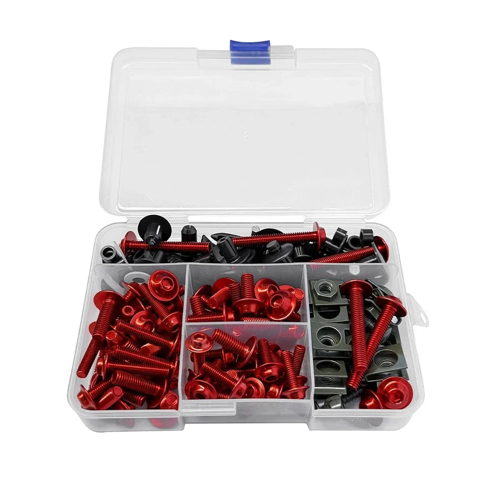 190pcs Red Aluminum Fairing Bolt Kit for Honda CB1000R CBR600RR (2008–2023)