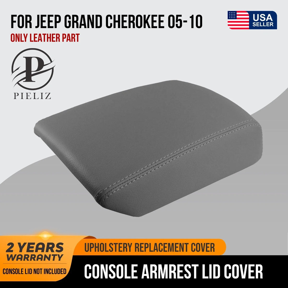 Console Lid Pull Over Cover Leather for Jeep Grand Cherokee (2005–2010)